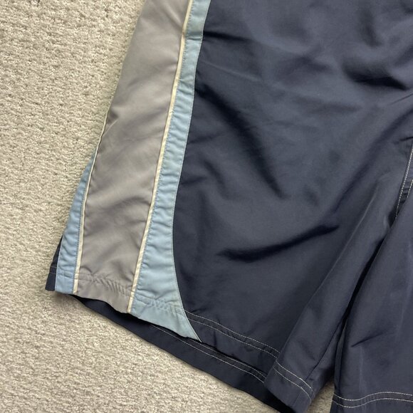 Y2K Men’s Speedo Blue / Grey Swimming Trunks Board Shorts Lined Size XL - Picture 3 of 13